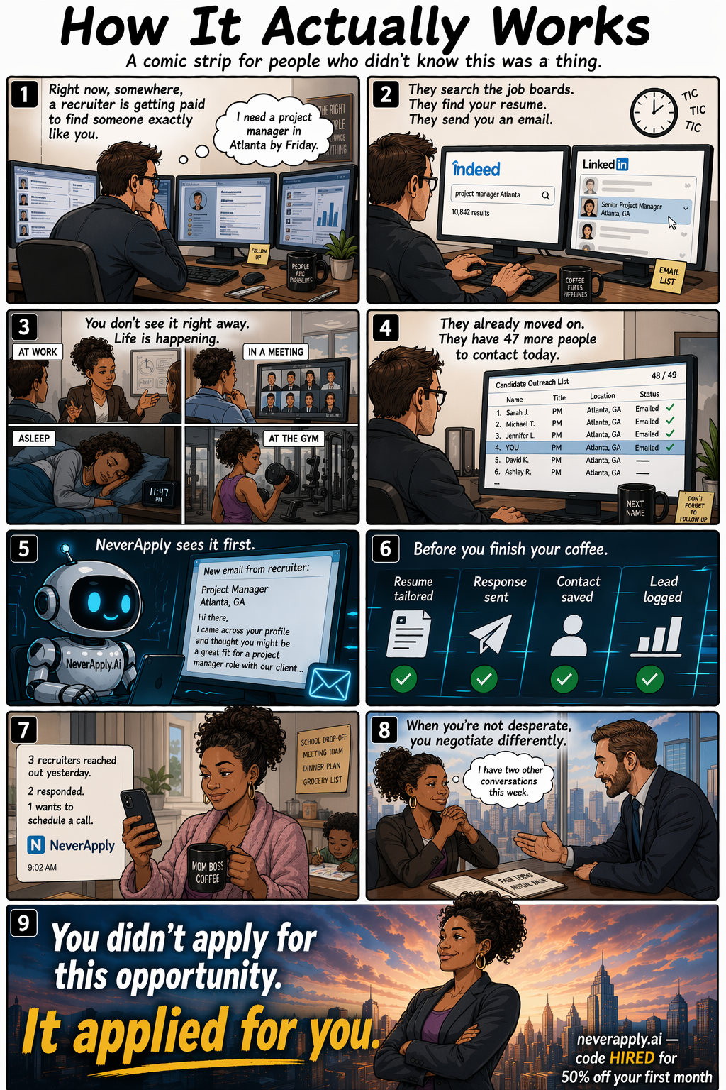 How neverapply actually works — a comic strip