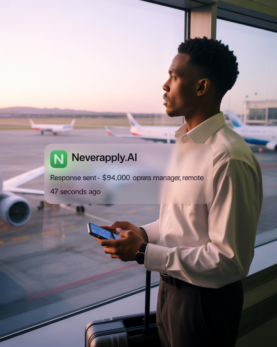 Professional at airport, neverapply notification firing in background